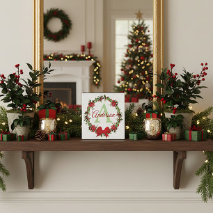 Personalisierter Weihnachtskranz Fotoplatte