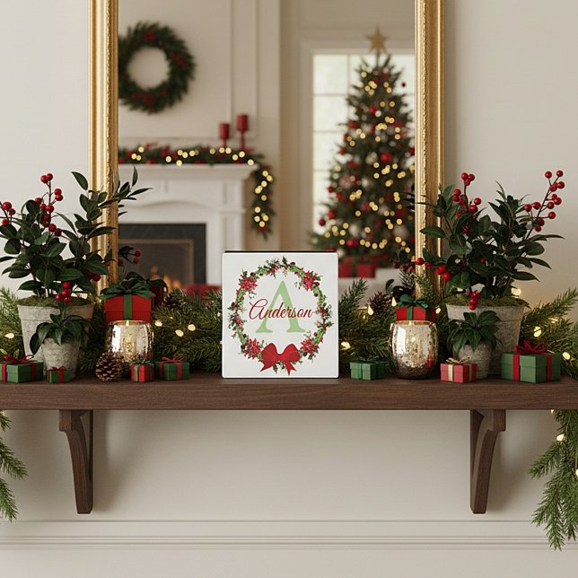 Personalisierter Weihnachtskranz  Fotoplatte (Von Creator hochgeladen)