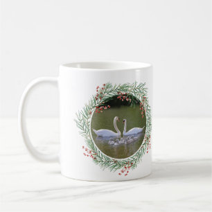 Personalisierter Weihnachtskranz für die Schwanfam Kaffeetasse