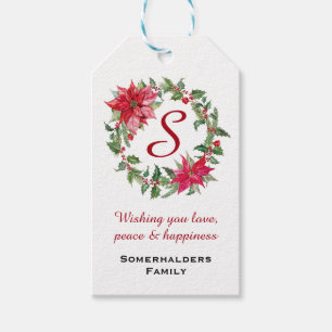 Personalisierter Weihnachtskranz Geschenkanhänger