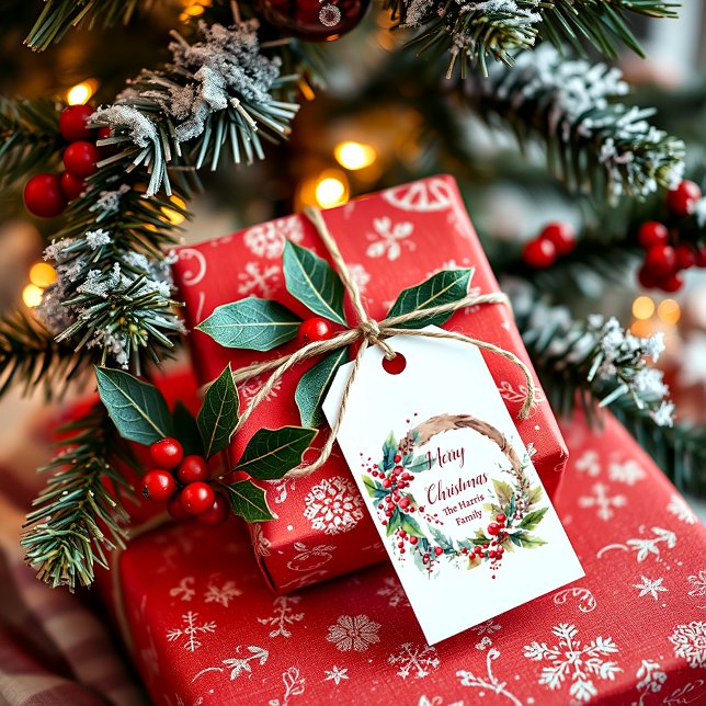 Personalisierter Weihnachtskranz Geschenkanhänger (Von Creator hochgeladen)