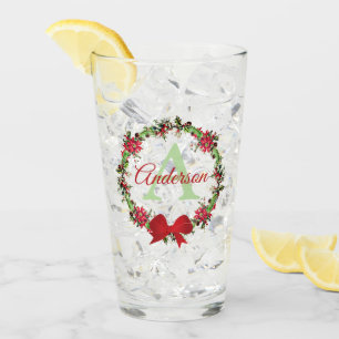 Personalisierter Weihnachtskranz Glas