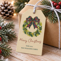 Personalisierter Weihnachtskranz mit Familiennamen