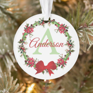 Personalisierter Weihnachtskranz Ornament