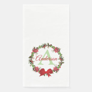 Personalisierter Weihnachtskranz Serviette