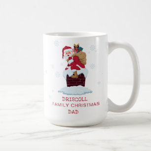Personalisierter Weihnachtsmann auf dem Dach Weihn Kaffeetasse