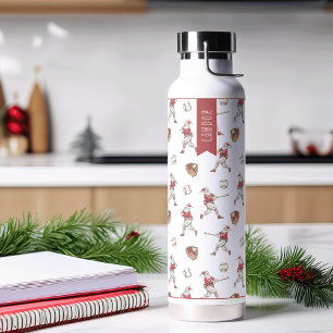 Personalisierter Weihnachtsmann Baseball Weihnacht Trinkflasche