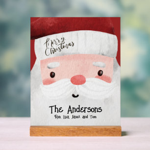 Personalisierter Weihnachtsmann frohe Weihnachten Acrylschild