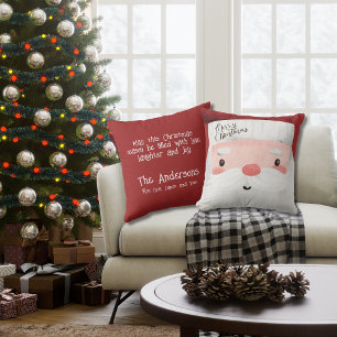 Personalisierter Weihnachtsmann frohe Weihnachten Kissen