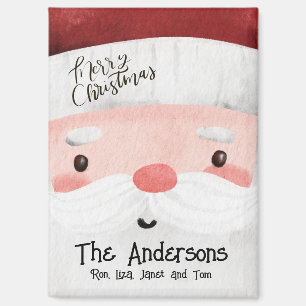 Personalisierter Weihnachtsmann frohe Weihnachten Magnet