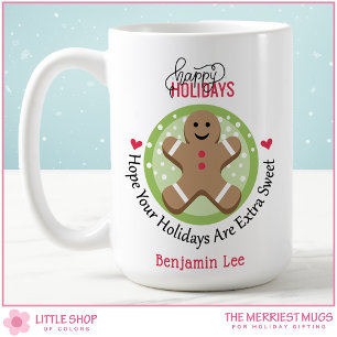 Personalisierter Weihnachtsmann-Gingerbread-Mann-W Kaffeetasse