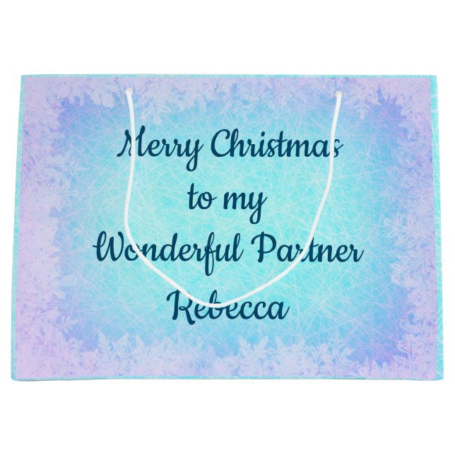 Personalisierter Weihnachtsmann Große Geschenktüte (Vorderseite)