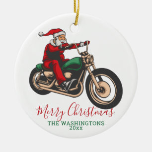Personalisierter Weihnachtsmann Keramik Ornament