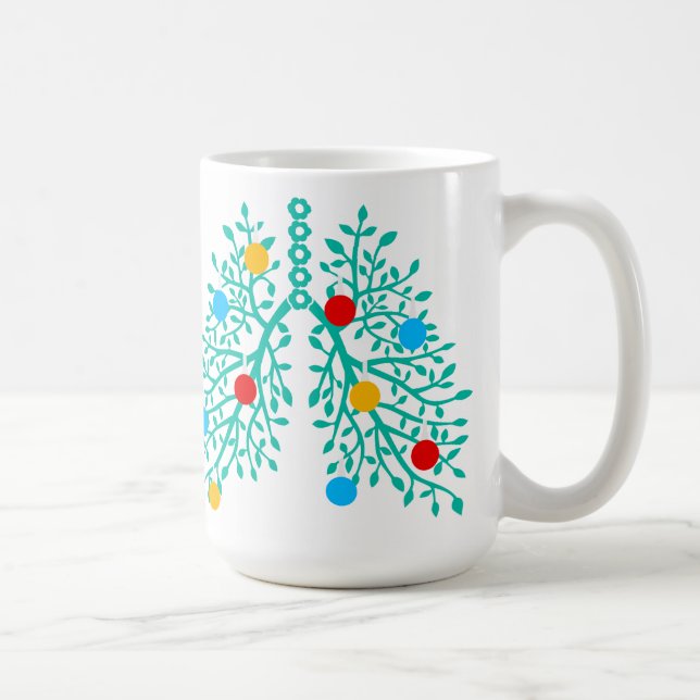 Personalisierter Weihnachtsmann-Lungenfachmann Kaffeetasse (Rechts)