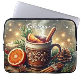 Personalisierter Weihnachtsmarkt-Glühwein Laptopschutzhülle