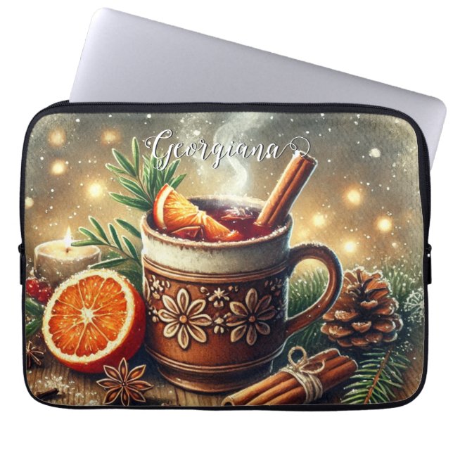 Personalisierter Weihnachtsmarkt Weinwanderwege Ma Laptopschutzhülle (Vorderseite)