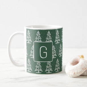 Personalisierter Weihnachtsmonogramm-Becher mit we Kaffeetasse