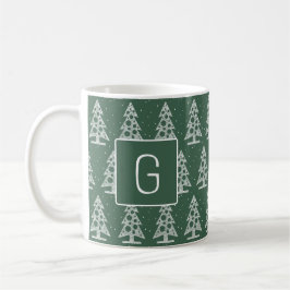 Personalisierter Weihnachtsmonogramm-Becher mit we Kaffeetasse