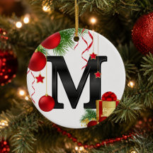 Personalisierter Weihnachtsmonogramm-Schmuck