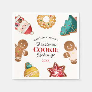 Personalisierter Weihnachtsplätzchen-Austausch Leb Serviette
