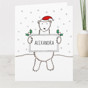 Personalisierter Weihnachtspolar Karte