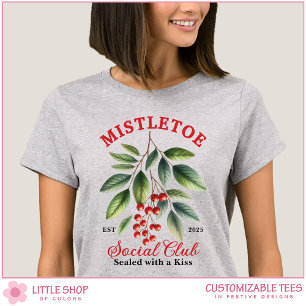 Personalisierter Weihnachtspullover Mistletoe Soci T-Shirt