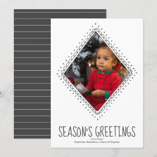 Personalisierter Weihnachtsrahmen für Fotos Feiertagskarte