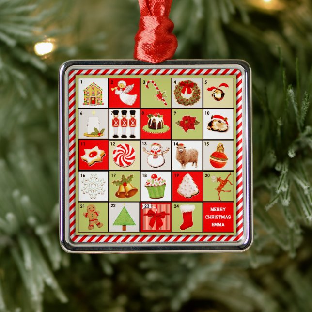 Personalisierter Weihnachtsrat Ornament Aus Metall (Baum)