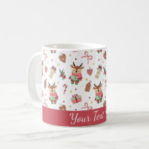 Personalisierter Weihnachtsrentier-Becher
