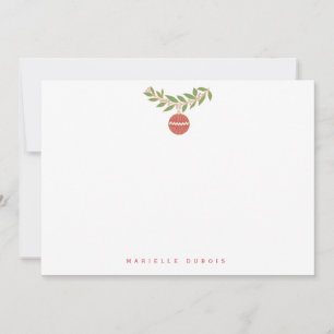 Personalisierter Weihnachtsschmuck Briefpapier Dankeskarte