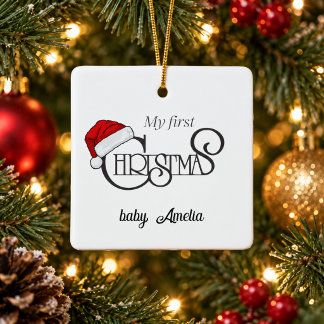 Personalisierter Weihnachtsschmuck für Babys erste