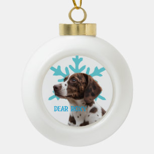Personalisierter Weihnachtsschmuck für Haustiere Keramik Kugel-Ornament