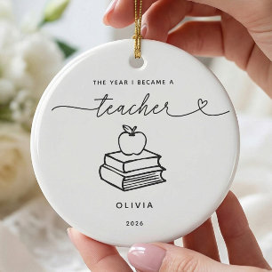 Personalisierter Weihnachtsschmuck für neue Lehrer