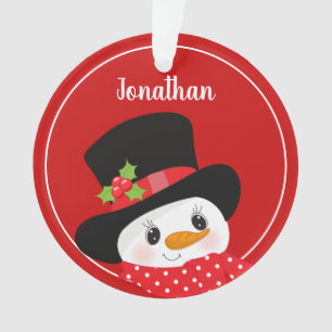 Personalisierter Weihnachtsschneejahr Ornament