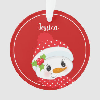 Personalisierter Weihnachtsschneejahr Ornament