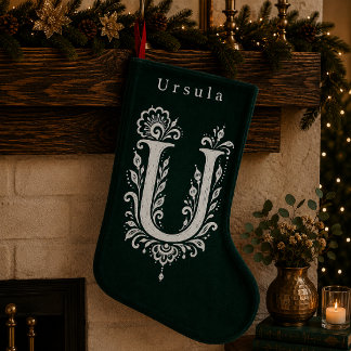 Personalisierter Weihnachtsstrumpf mit botanischem Kleiner Weihnachtsstrumpf