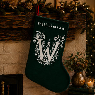 Personalisierter Weihnachtsstrumpf mit botanischem Kleiner Weihnachtsstrumpf