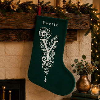 Personalisierter Weihnachtsstrumpf mit botanischem Kleiner Weihnachtsstrumpf