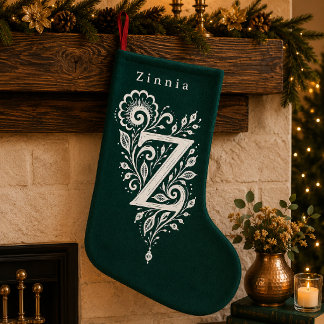 Personalisierter Weihnachtsstrumpf mit botanischem Kleiner Weihnachtsstrumpf