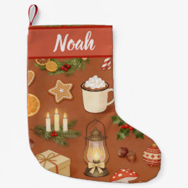 Personalisierter Weihnachtsstrumpf mit Cozy Hot  Kleiner Weihnachtsstrumpf