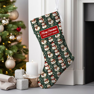 Personalisierter WeihnachtsStrumpf Vintag Wasserfa Großer Weihnachtsstrumpf