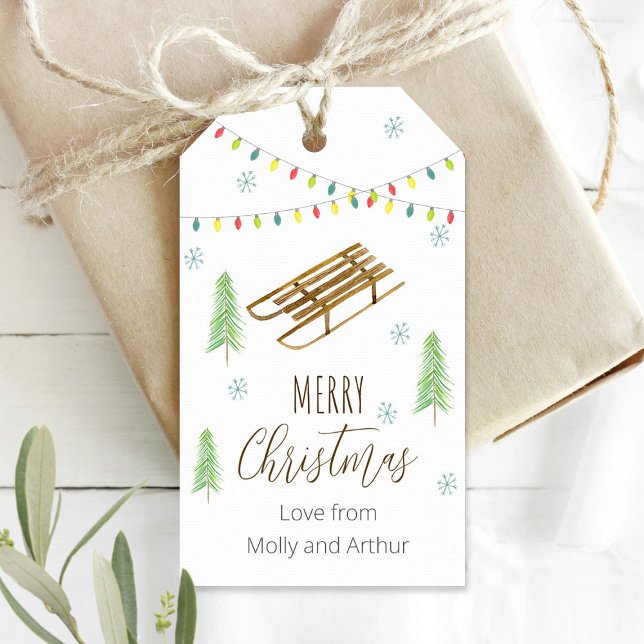 Personalisierter Weihnachtstag - Frohe Weihnachten Geschenkanhänger (Von Creator hochgeladen)