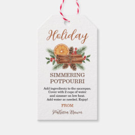 Personalisierter Weihnachtstopf-Potpourri Geschenkanhänger