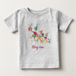 Personalisierter Weihnachtsurlaub Grau Baby T-shirt