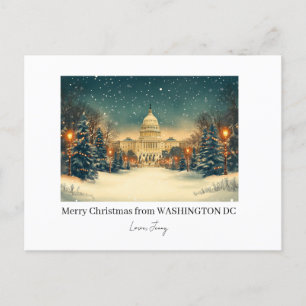 Personalisierter Weihnachtsurlaub in Washington DC Feiertagspostkarte