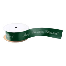 Personalisierter Weihnachtswald Green Ribbon