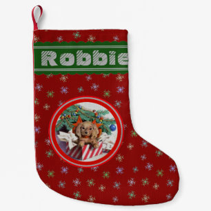Personalisierter Weihnachtswelpen Kleiner Weihnachtsstrumpf
