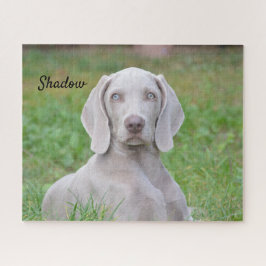 Personalisierter Weimaraner Welpenhund Puzzle