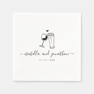 Personalisierter Wein & Brötchen Napkins Serviette