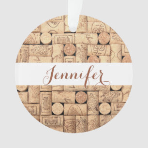 Personalisierter Wein korken Weihnachtsschmuck Ornament